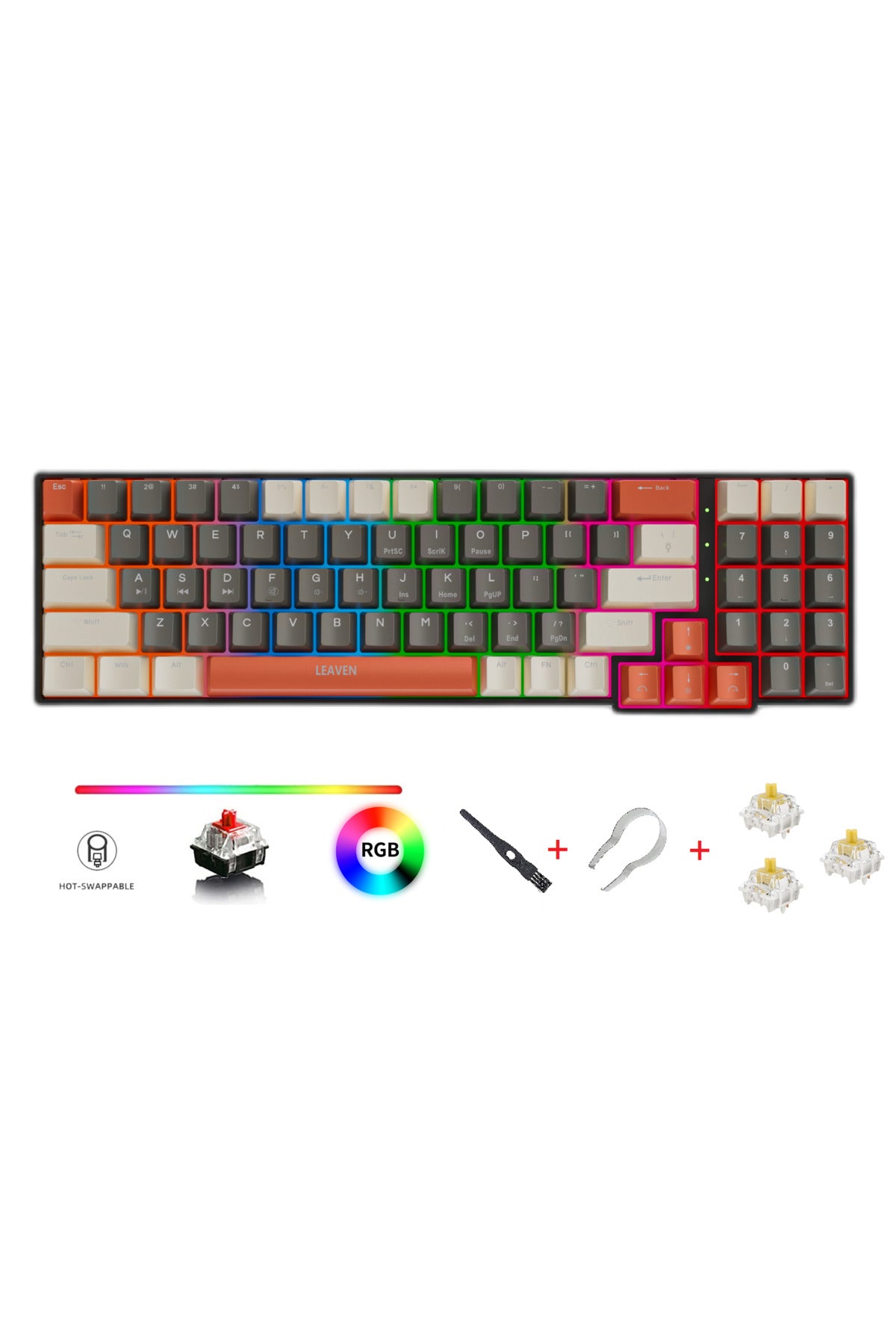 K780 Kompakt Mekanik Oyuncu Klavyesi-Hot swap-78 Tuş-Switch Hediyeli