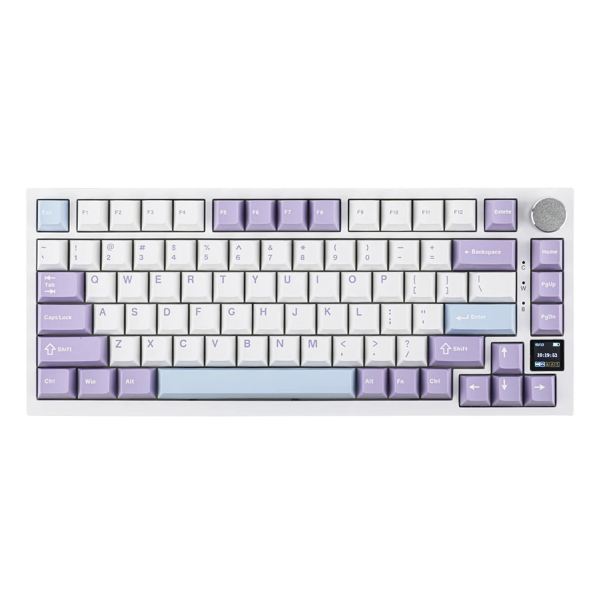 AK820 PRO Mekanik Oyun Klavyesi,3 Modlu TFT Renkli Ekran ve CNC Düğmeli 81 Tuş,RGB Aydınlatma