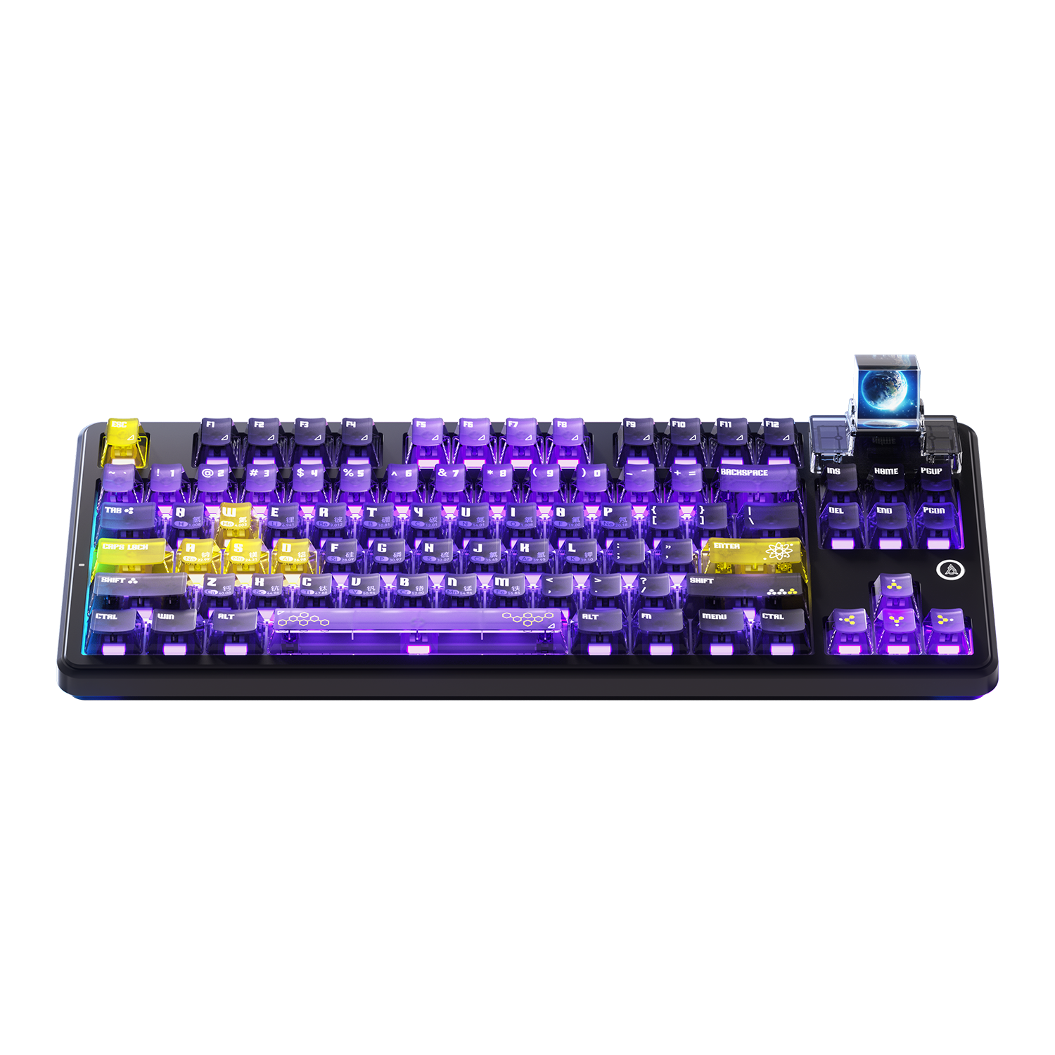 MK87 10.000 Mah Batarya RGB Mekanik Oyun Klavyesi-Ayrılabilir TFT Ekran