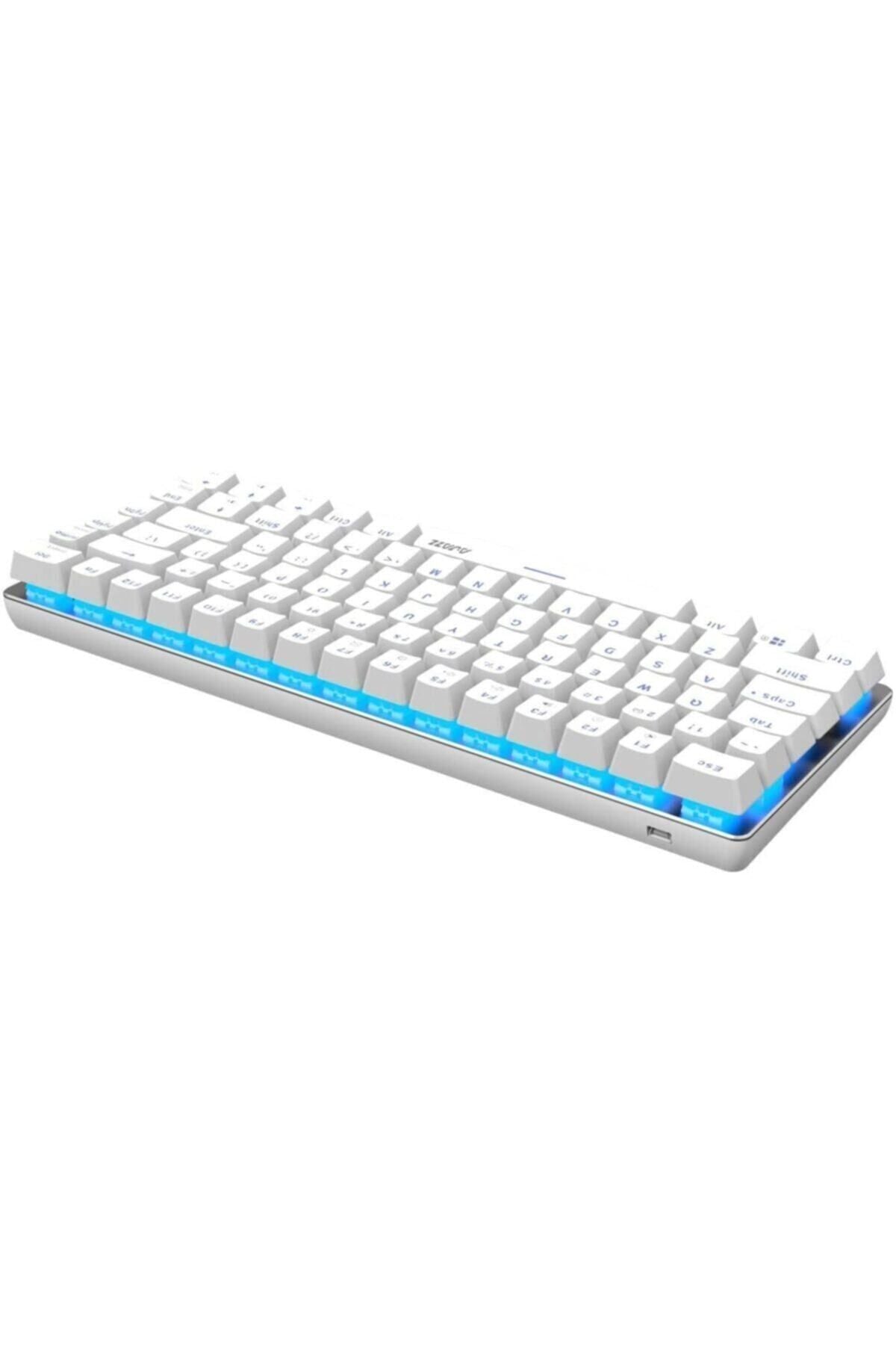 Ajazz AK33 Blue Switch Keyboard Mechanical 82 Keys Tuş Oyun Klavye Mavi
