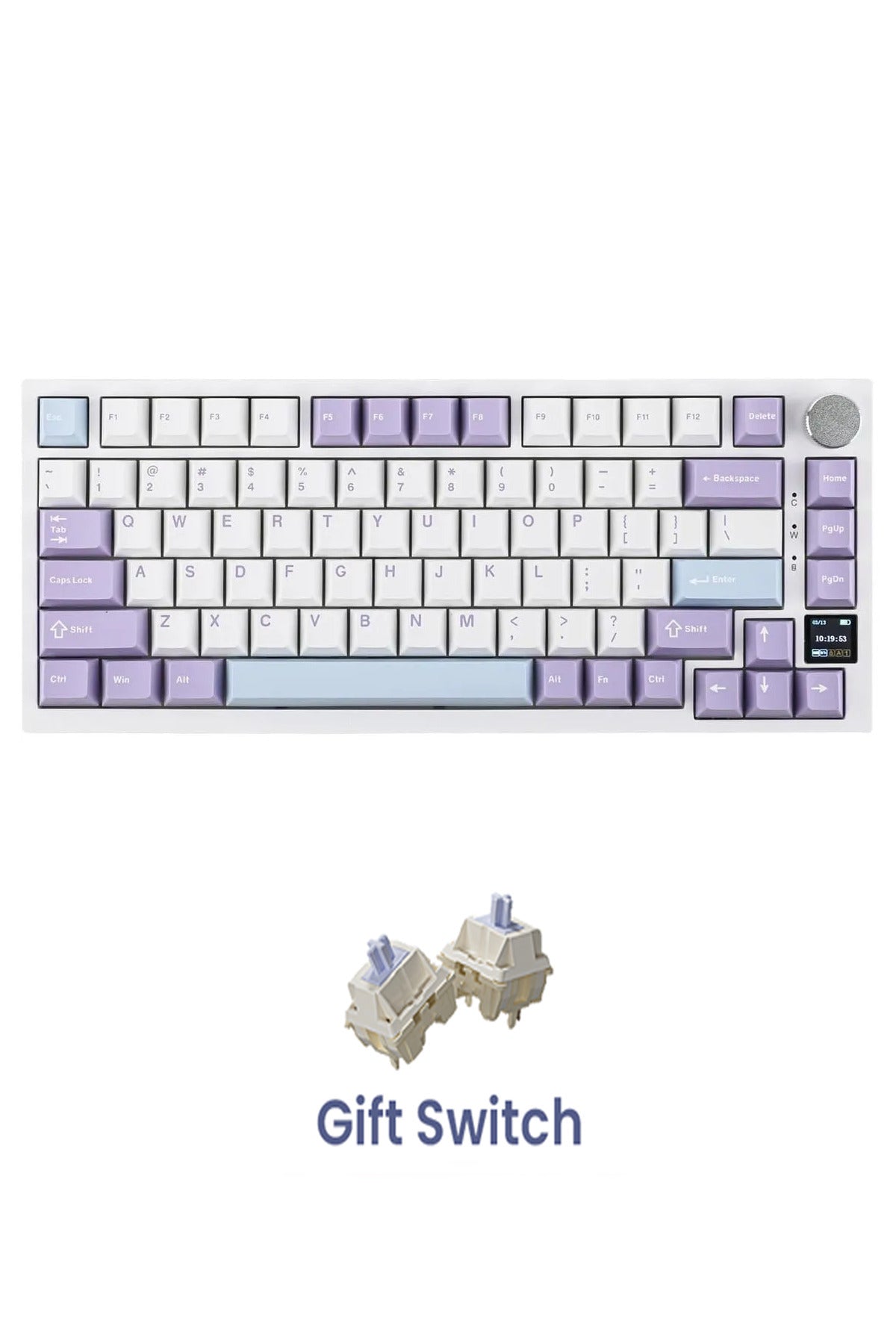 AK820 PRO Mekanik Oyun Klavyesi,3 Modlu TFT Renkli Ekran  ve CNC Düğmeli 81 Tuş,RGB Aydınlatma