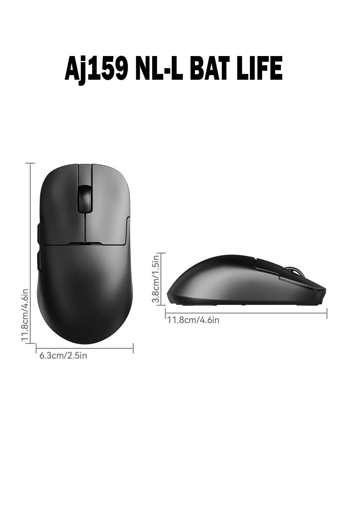 Aj159 NL-L BAT LIFE Near-link 3 Modlu 1000hz 12.000 Dpı 800 mAh Batarya Paw3311