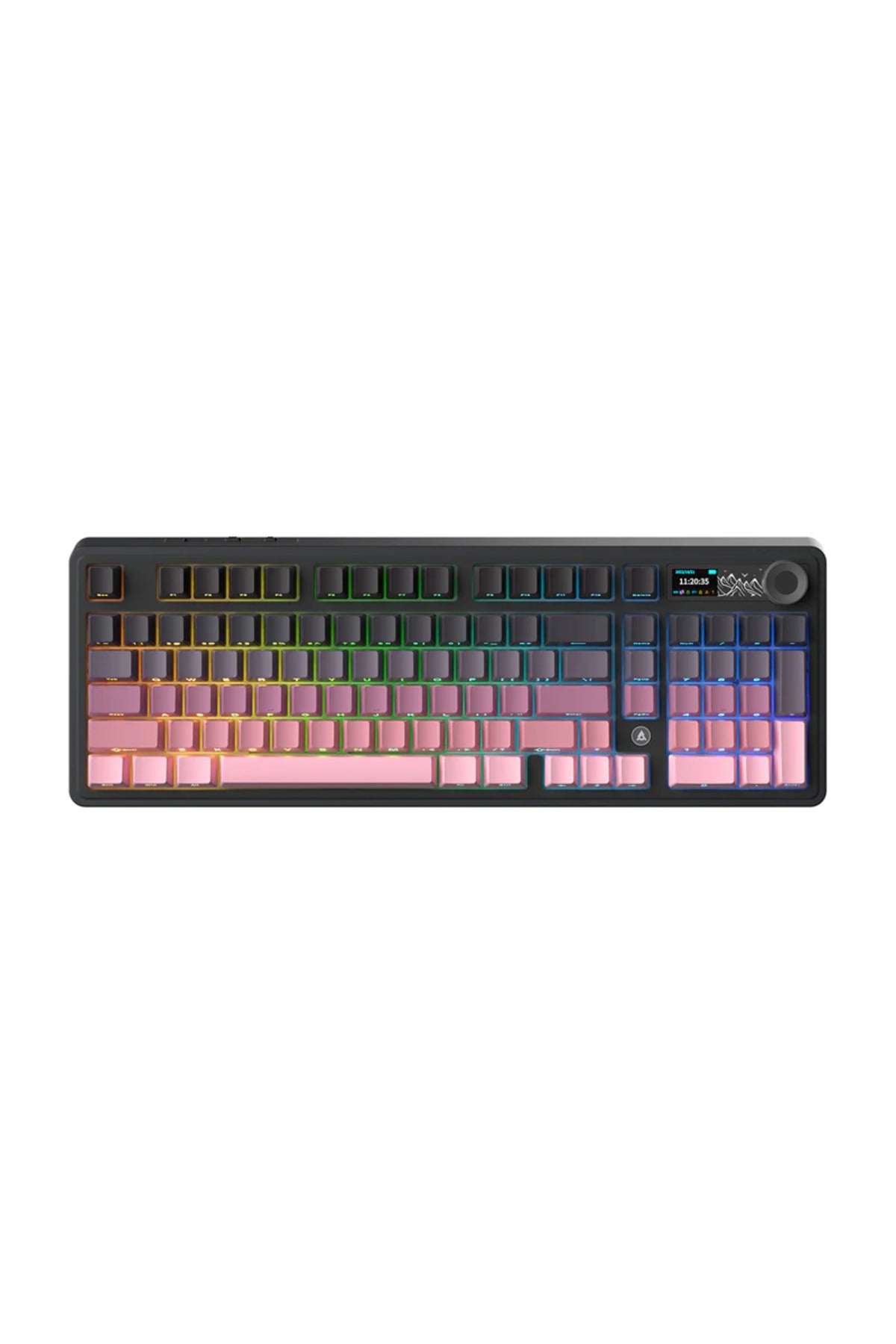 AK980 3 Modlu Hot-Swap TFT Ekranlı Mekanik Oyun Klavyesi-8.000 Mah Batarya Dinamik RGB