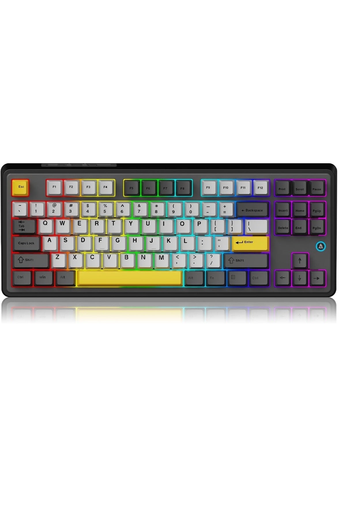 Ak870 Mekanik Oyuncu Klavyesi-Kablolu-2.4G-BT Bağlantılı RGB