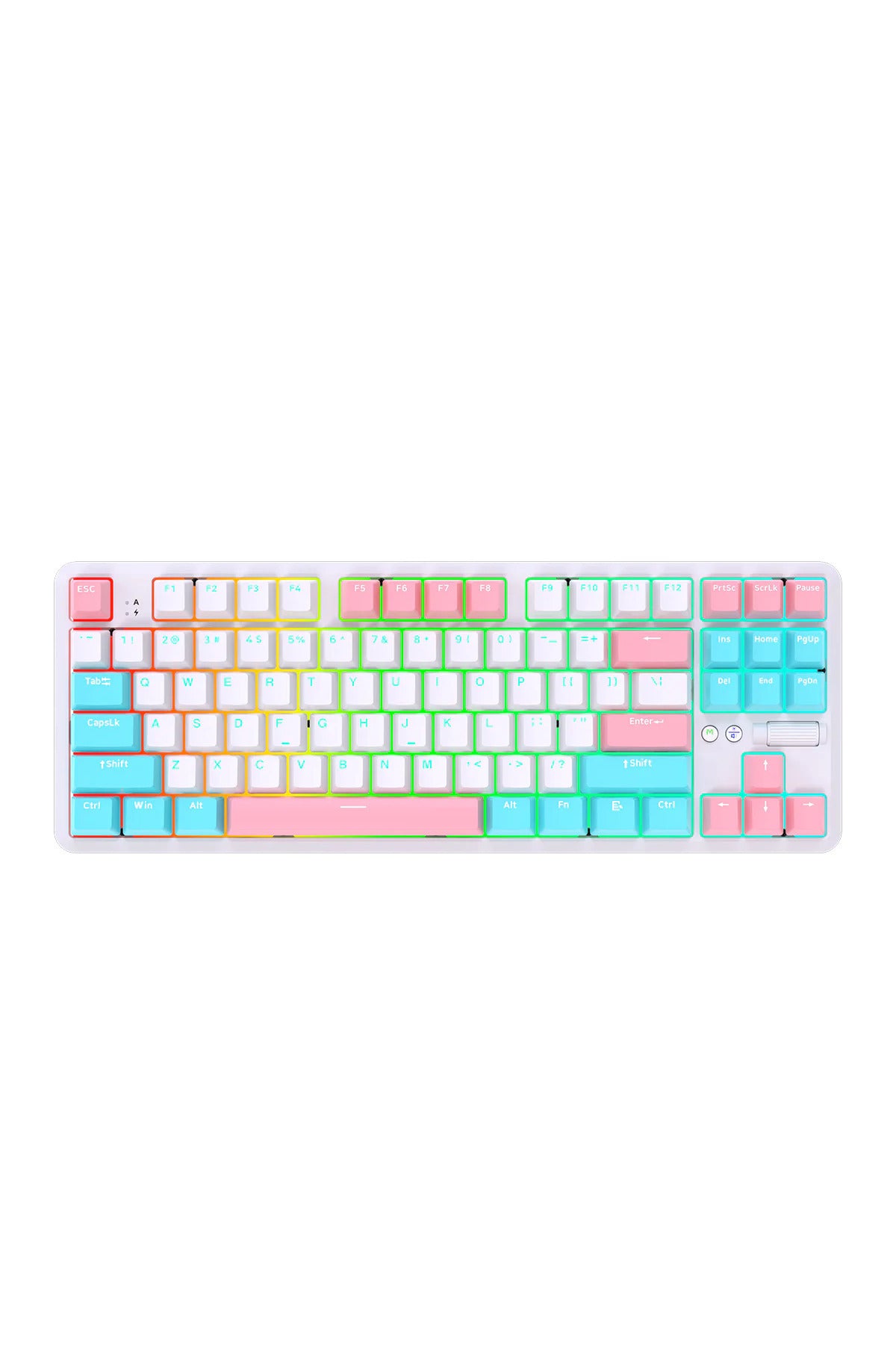 K870T Pro 3 Modlu Hot-Swap RGB, Mekanik Klavye - Beyaz
