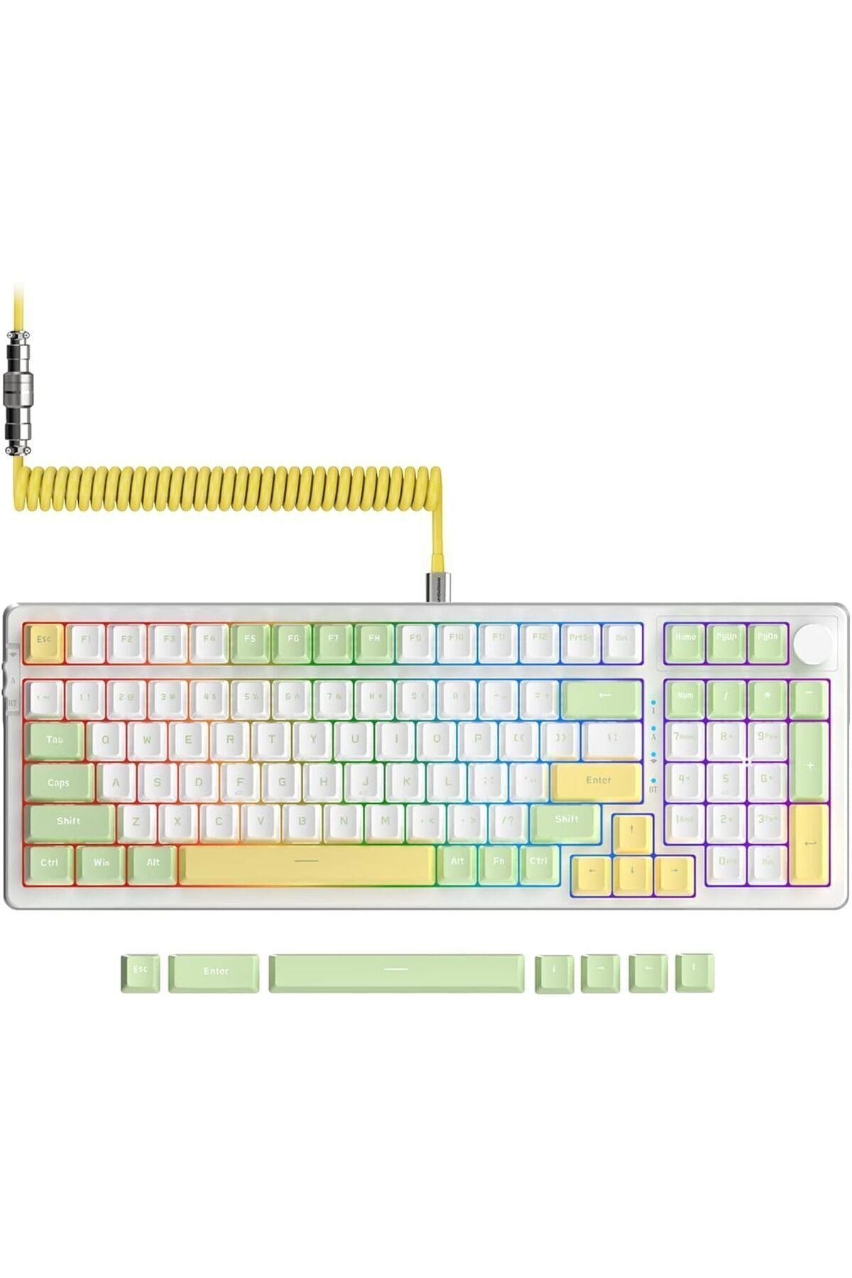 Ak992 Rgb 100 Tuş Mekanik Oyuncu Klavyesi Bluetooth Kablolu 2.4g