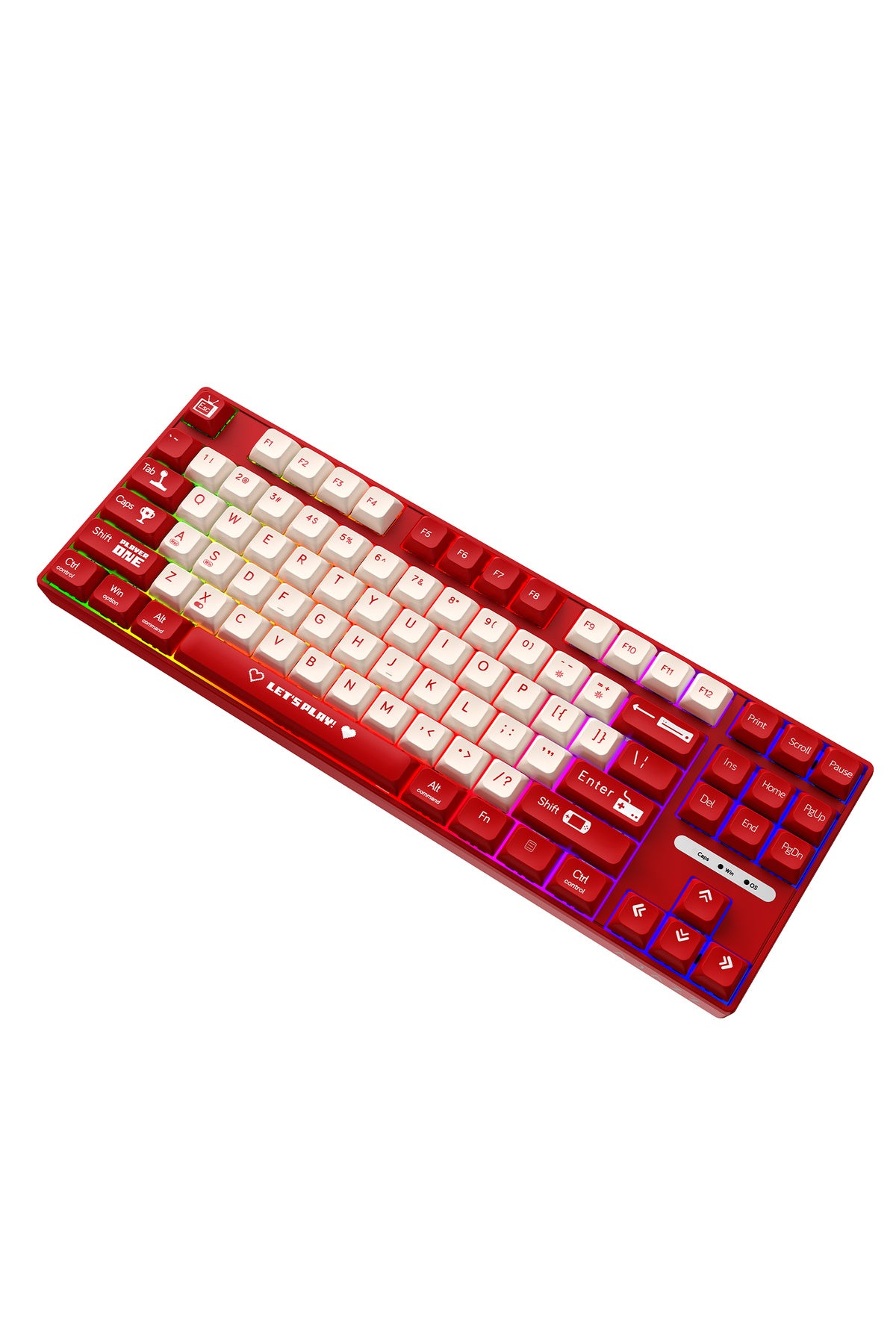AI様用 AK870 Plus 3 Bağlantı Modlu Mekanik Klavye RGB- Avocado Switch