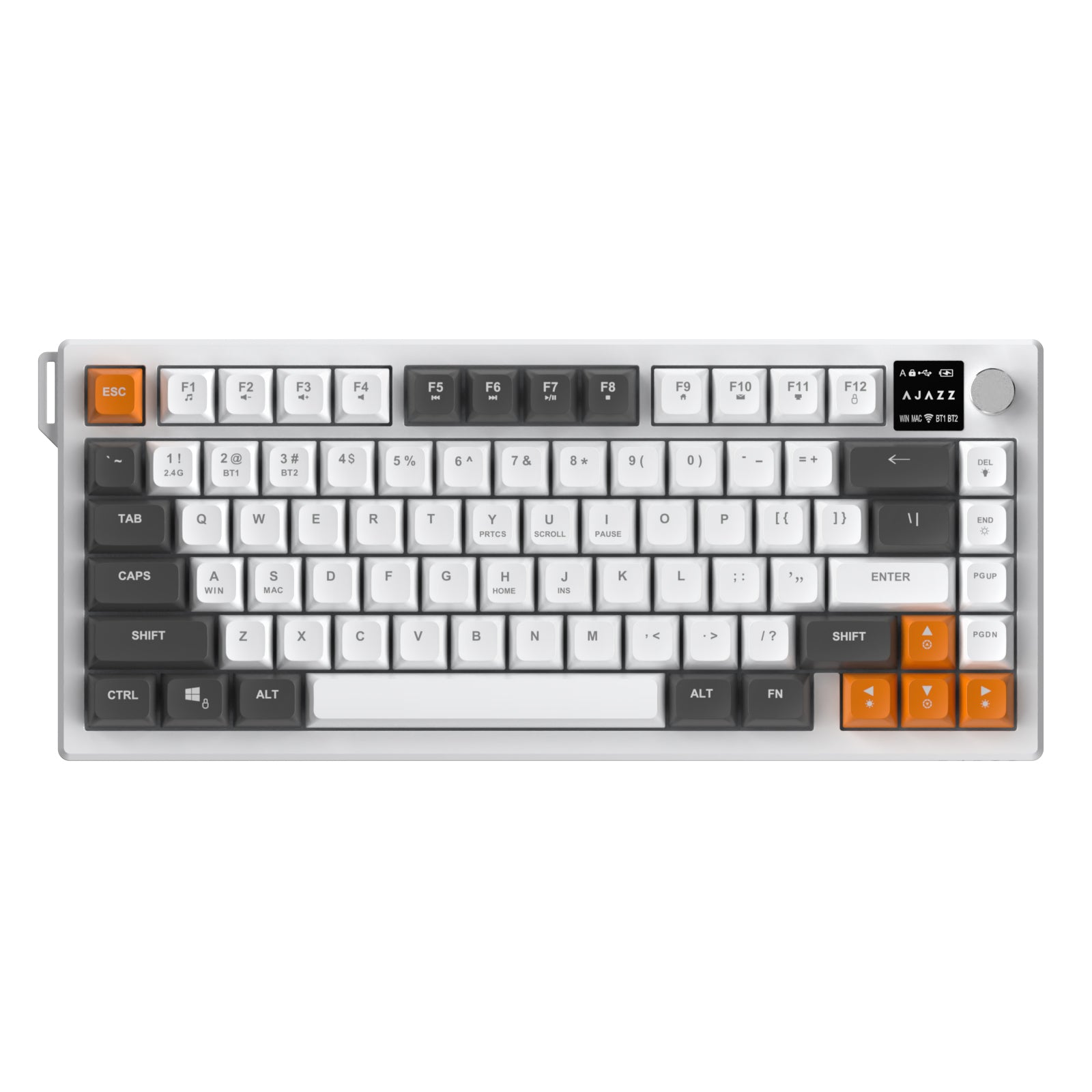 AF82 RGB Membran Kablosuz Oyuncu Klavyesi-4000 Mah Batarya-Ekranlı