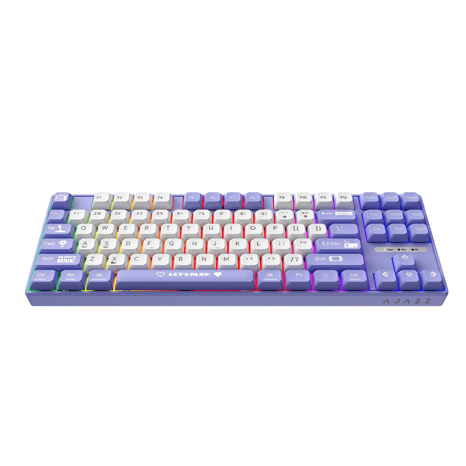 AK870MC Kablolu- Hot Swap Mekanik Oyuncu Klavyesi- Rainbow Aydınlatmalı