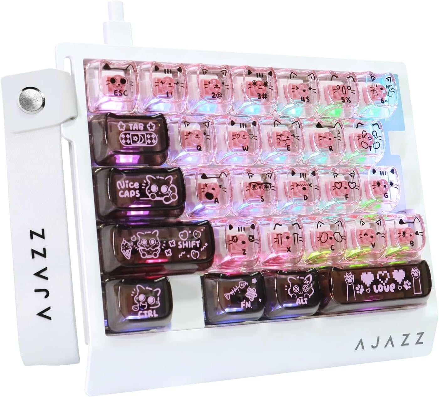 AK029 Tek El Kablolu Manyetik Switch Oyun Klavyesi - 29 Tuş - RGB
