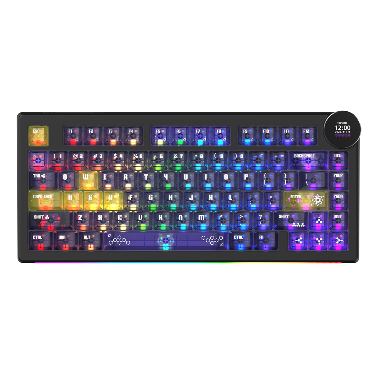 Ajazz Ak820 V2 Pro 8K+8K Ekranlı Mekanik Oyun Klavyesi-10.000 Mah Batarya