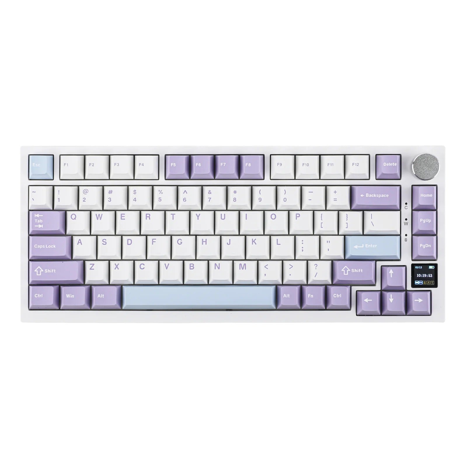 AK820 PRO Mekanik Oyun Klavyesi,3 Modlu TFT Renkli Ekran ve CNC Düğmeli 81 Tuş,RGB Aydınlatma
