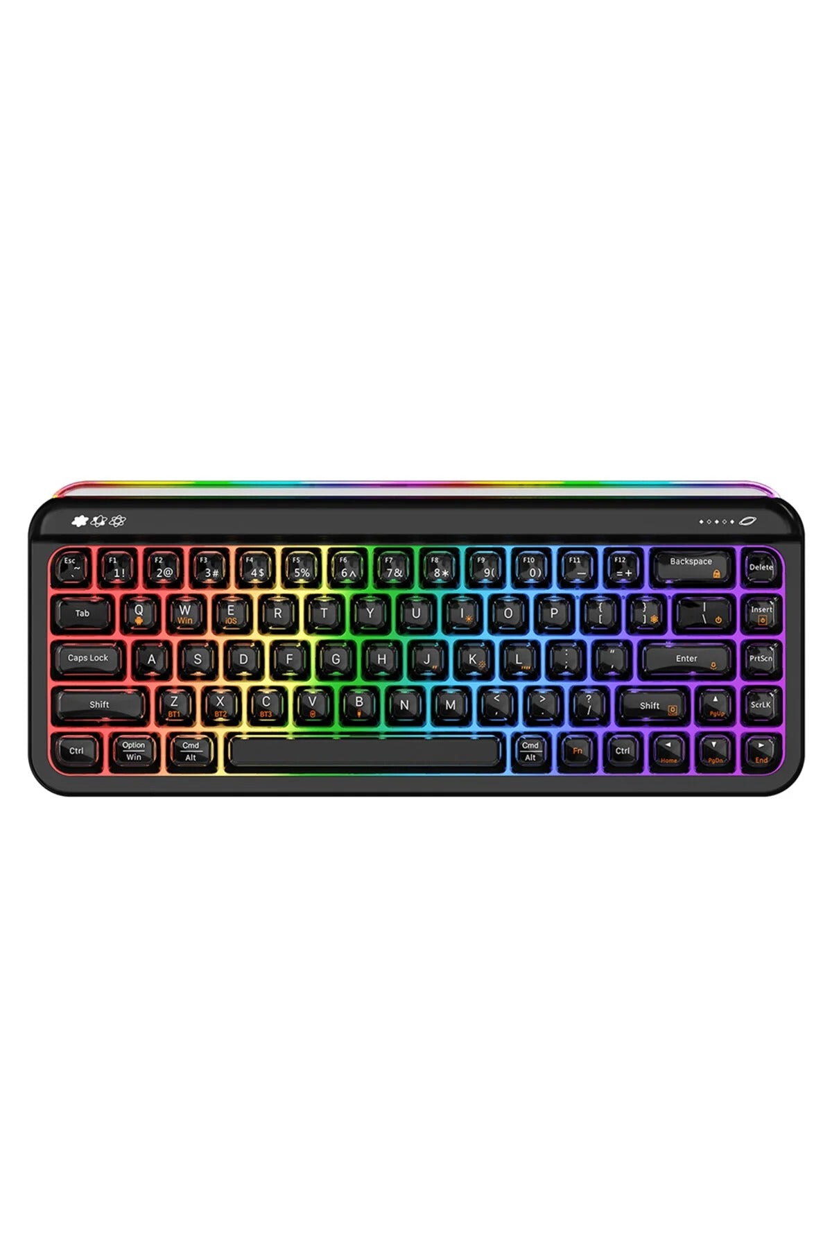 AF68 Kablosuz (3 Modlu) RGB Membran Klavye- Çift Katmanlı Tuş Kapağı-4.000 Mah Batarya