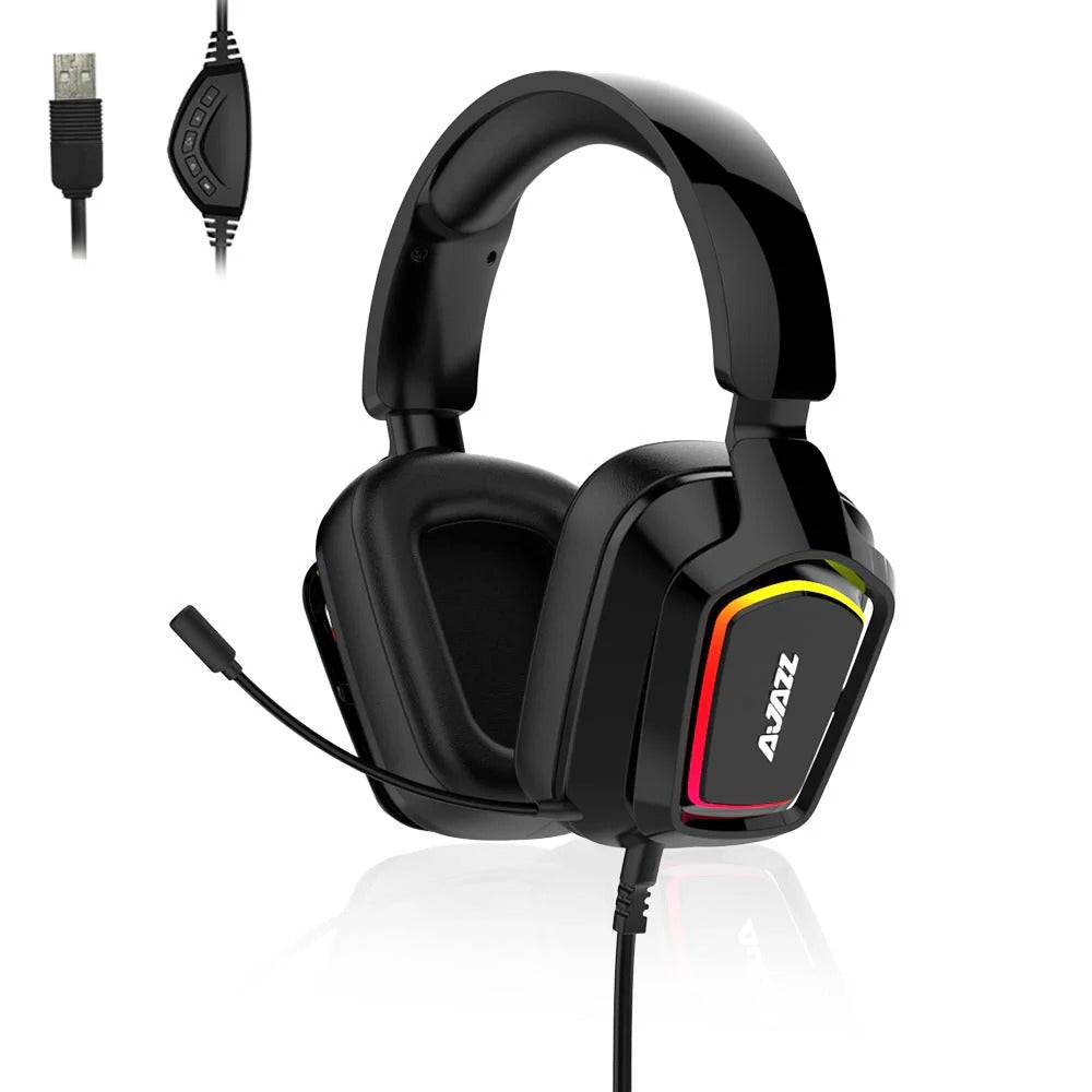 Ajazz AX368 RGB 7.1 USB Kablolu Kulak Üstü Oyuncu Kulaklığı