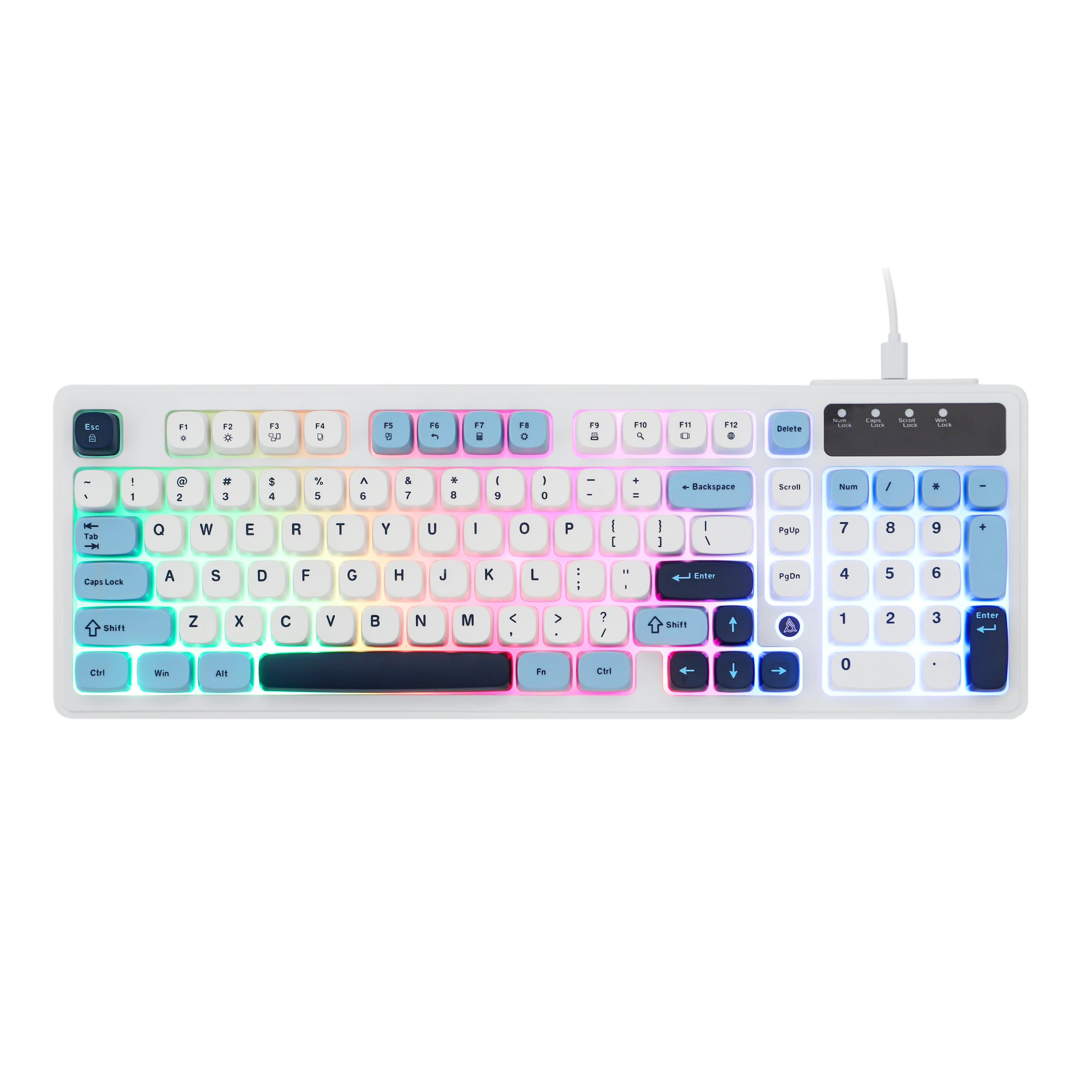 AF-98 Kablolu Mekanik Hisli Gaming Klavye - Kahverengi Switch Hissiyatlı
