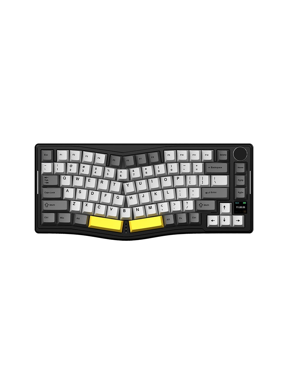AKS075 Ergonomik DayDream Switch-Mekanik Klavye-BT5.1/2.4GWireless/USB Kablolu-HotSwap Dinamik RGB - Siyah