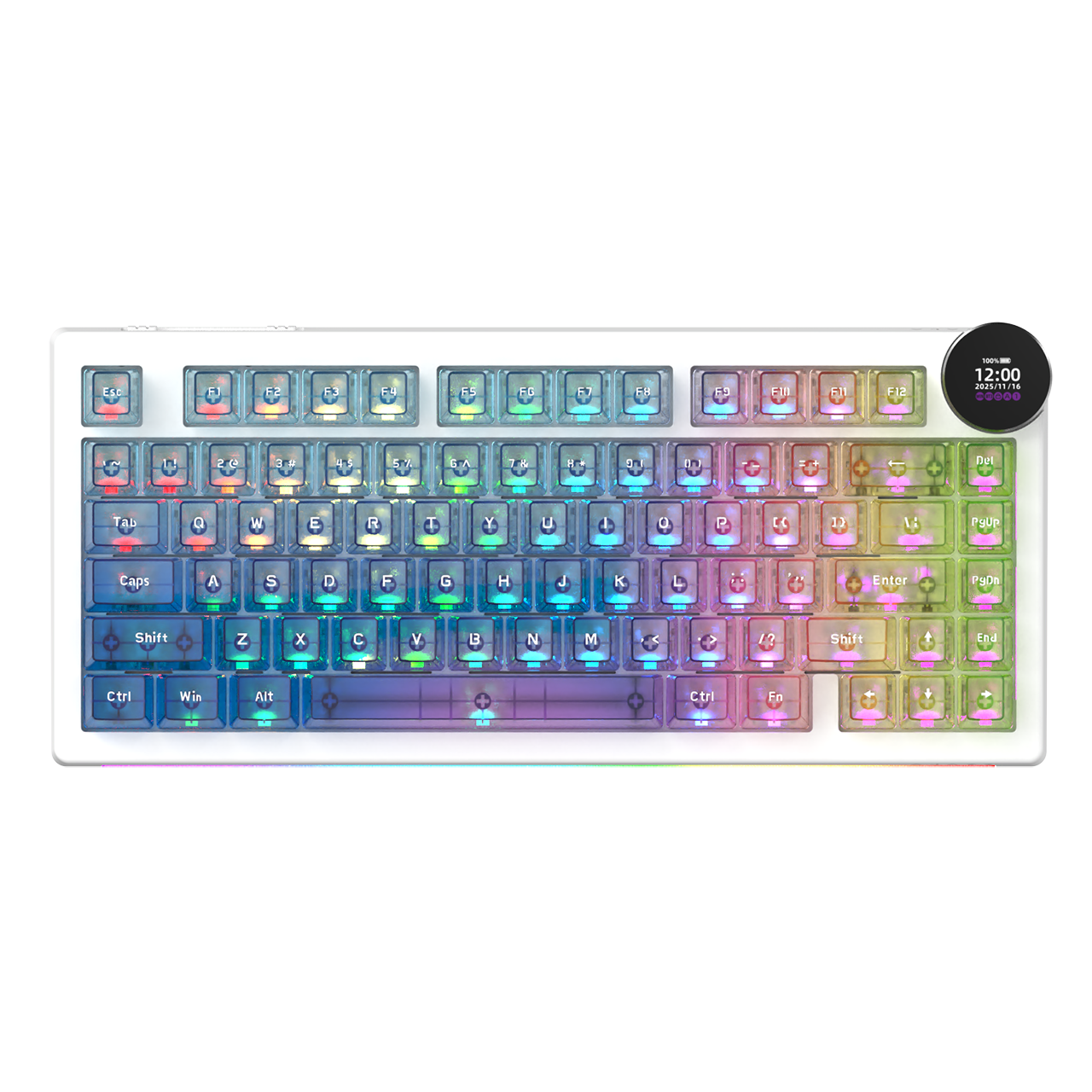 Ajazz Ak820 V2 Pro 8K+8K Ekranlı Mekanik Oyun Klavyesi-10.000 Mah Batarya